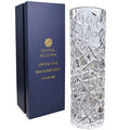 CS Crystal Vase 15-inch high, Frost Flower Design, for Flowers & Decor. Lovely Nice Shiny Piece. Perfect as a Gift, Suitable for All Occasions. - style: Frost Flower Design