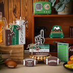 Vercraft 11 Pcs Football Table Decorations Football Tiered Tray Decor Centerpiece Decorative Wood Books Table Top Decor Tailgates Tackles Touchdowns Wooden Sign for Home Party Supplies - style: Football