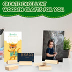 15 Pieces Wood Table Number Stands Wood Place Card Holders Picture Holder Acrylic Sign Holders for Ceremony Birthday Party Home Decoration - size: 2.75" 15pcs