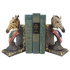 Design Toscano Serengeti Soiree Giraffe and Zebra Bookends - style: Giraffe and Zebra