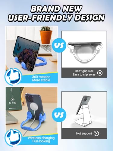Gifts for Teens Boys Girls Mom Gift for Mothers Day Cell Phone Stand: Upgrade Adjustable Thumbs Up Lazy Phone Holder for Desk Fun Birthday Gifts for Grandma Nana Aunt Adults Husband from Daughter Son - color: Sky Blue