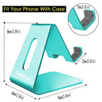 CreaDream Cell Phone Stand, Cradle, Holder,Aluminum Desktop Stand Compatible with Switch, All Smart Phone, iPhone 11 Pro Xs Max Xr X Se 8 7 6 6s Plus SE 5 5s (Mint Green) - color: Mint Green