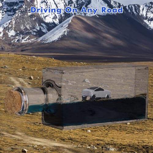 Honsheng Unsinkable Truck Pickup Car Toy Model Acrylic Paperweight Desk Decorations Liquid Wave Cruise Ship Fluid Drift Bottle Boat in a Box Toys - size: Large