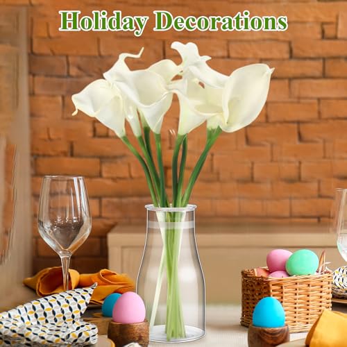 Mumufy 24 Pcs Plastic Bud Vases Bulk Small Clear Container for Flowers Height Shatterproof Crystal Bud Vase for Centerpieces Wedding Home Table Decorations Formal Dinners(3.15 x 5.91 Inch) - size: 3.15 x 5.91 Inch