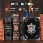 CCCDF Magic Book Nook Kit - DIY Miniature House Dollhouse Kit for Adults, Booknook Tiny House Bookshelf Decor 3D Wooden Puzzle, Gifts for Family, Friends (Magic Admissions Guide) - style: Magic Admissions Guide