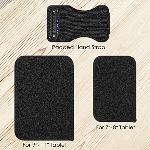 Fintie Universal Tablet Hand Strap Holder - [Dual Stand Supports] Detachable Padded Hook & Loop Fastening Handle Grip with Adhesive Patch for iPad/Galaxy Tab and All 7-11" Tablets, Blossom - color: Blossom