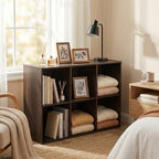 6-Cube Black Storage Rack, Equipped with Hardware Accessories and Installation Instructions. Suitable for Home and Office Can be Placed Horizontally or Vertically. (Espresso)