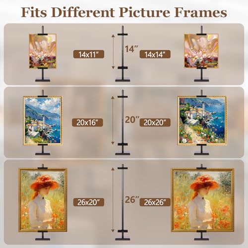 1pcs Adjustable Tabletop Easel Stand for Picture Frames, Picture Easels for Display, Gold Easel, Picture Frame Stand, Adjustable Art Easel.(30inch,Black) - color: Black, size: 30inch