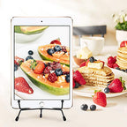 Mocoosy 4 Pack Improved Anti-Slip Plate Stands for Display, 6 Inch Plate Holder Display Stand, Picture Frame Holder Stand, Black Iron Easel Stands for Photo, Decorative Plate and Tabletop Arts - size: 6 Inch