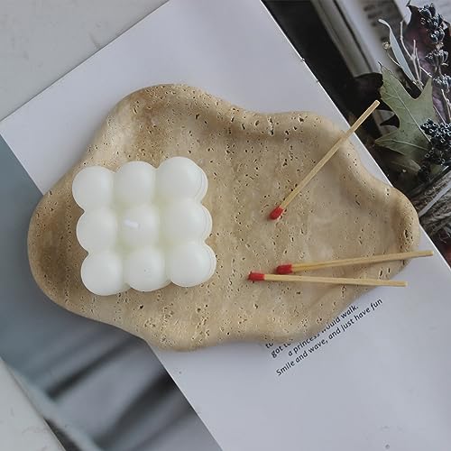 Natural Travertine Tray Cloud Shape, Jewelry Dish Trinket Dish, Key Tray for Women Gift Home Décor - color: Beige Travertine