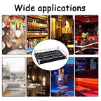 NBEADS 24 Shot Glass Tray Holder, Bar Acrylic Shot Glasses Holders Wine Glass Cup Serving Tray Cups Organizer Shot Glass Display Bar Accessories for Party, Bar, Club, Hole: 1.5" - color: Clear&black 24 Shot -- Hole: 1.5"