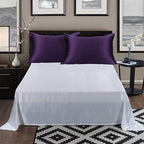 ALASKA BEAR Natural Silk Pillowcase, 100 Percent Mulberry Silk, Queen Size (1 Pack, Dark Purple) - color: Purple, size: Queen 20''x30''
