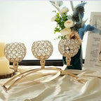 VINCIGANT Candle Stick Holder Decor Gold Candle Holders for Wedding,3-Candle Candelabras for Valentine's Day Party Dinning Room Table Centerpiece,Gift Boxed for Housewarming - size: 1 Piece 8.3" tall