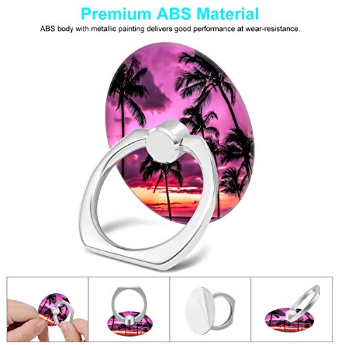 Bonoma Cell Phone Ring Holder Stand, 3 Pack Sunset Beach Palm Tree 360 Rotation Universal Smartphone Ring Grip Stand Compatible with Smartphones and Tablets - color: Sunset Beach Palm Tree