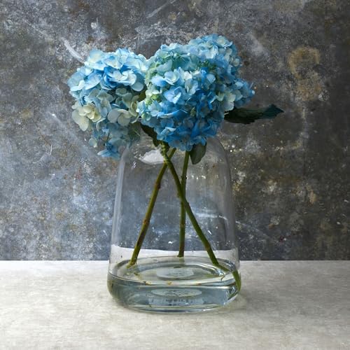 Elements Glass Milk Bottle Vase, for Use with Dried or Faux Flowers and Greenery, 4.2x4.2x4.72 Inch, Clear - size: 9.5 Inch