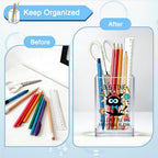 It's Fine I'm Fine Everything Is Fine Acrylic Organizer Pencil Pen Holder, Funny Cat Desk Organizer, Sarcastic Office Decor Gifts for Women Coworker, Back to School Gifts for Student Teacher - style: It's Fine C