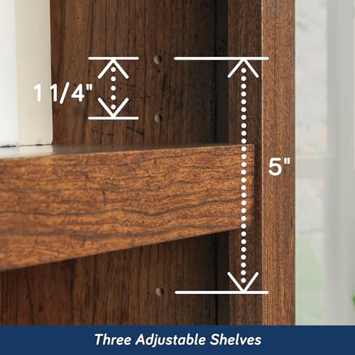 Sauder Miscellaneous Storage 5-Shelf Bookcase/ Book shelf, Washington Cherry finish - color: Washington Cherry Finish