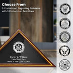 Officially Licensed U.S. Army Flag Display Case – Solid Wood Military Flag Case with Personalized Engraving – Veteran, Memorial & Retirement Gift – Fits 5’ x 9.5’ Folded Flag (Rustic Brown) - color: Rustic Brown