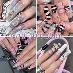 Laza 4pcs Gothic Silicone Nail Art Molds, 3D Rose, Snake, Bones, Cross, Collar, Skull Exquisite Silicone Nail Accessories with Carving Pen Resin Nail Art Mold Manicure Tools for DIY Salon Nail Design - color: Skull rose