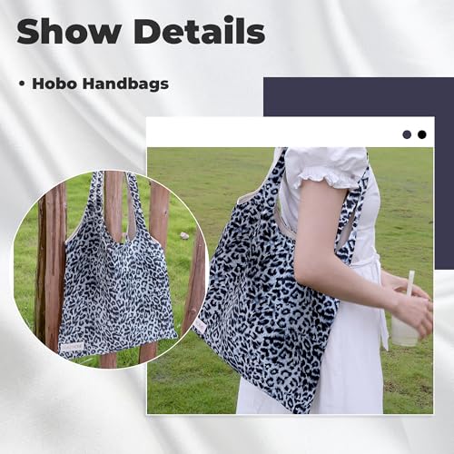 DGAZ Designer Shoulder Bags for Women, Luxury Tote Bag with Zipper, Large Shoulder Hobo Bags - color: Leopard D