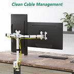 Mount Stand Fits 2 Screens up to 27 inch, 22 lbs. Weight Capacity per Arm (M002-W), White - color: White, size: Dual