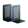 STEELMASTER Heavy Duty 8-Inch Slotted Bookends, 1 Pair, Black (24490004) - color: Black, size: 8-Inch Pair