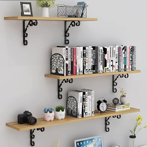 Book Ends, Metal Bookends for Shelves Decorative, Tree Stopper for Heavy Books for Office Home Kitchen, Black(1 Pairs/2 Pcs, Large)