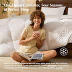 Pacific Coast Goose Feather Down Fiber Comforters Twin Size, Extra Fluffy White Duvet Insert, Ultra-Soft, Breathable, All Season Hotel Luxury Bedding Comforters, 8 Corner & Center Loops (68"x90") - size: Twin