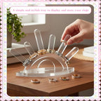 Acrylic Ring Holder, 6 Rod Ring Display Clear Rings Display Stand, Jewelry Organizer for Women Multiple Rings Storage