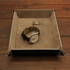 Valet Organizer - Catchall Tray for Jewelry, Wallets, Watches, Keys, Coins, Phones, Glasses - Perfect for Nightstand, Desk, Entryway - color: Gray