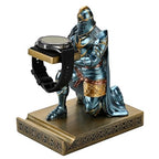 King's Guard Watch Display Stand Eyeglass Jewelry Bracelet Necklace Holder Trays Towers Resin Pen Holder Warrior Knight Mobile Phone Stand for Office & Home (Blue) - color: Blue