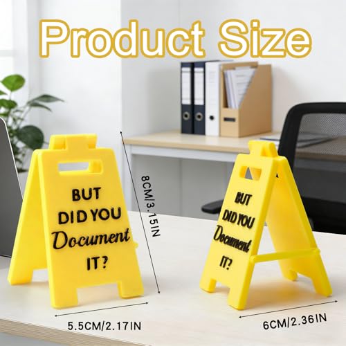 But Did You Document It 3D Printed Reminder Desk Sign, Practical Office Decor Organizational Workplace Prompt for Team Leads, Detail-Oriented Workers, Easy Display Home Office Essential Workplace Gift - color: Document