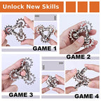 Infinity Gear Fidget Toy, Quiet Solid Metal Never Ending Fidget Toys, Keep Fingers/Hands Busy, Relieve Stress Anxiety, Unique Adults Fidget Toys for Office Home Gifts, Promotes Focus Avoid Bad Habits - color: Silver
