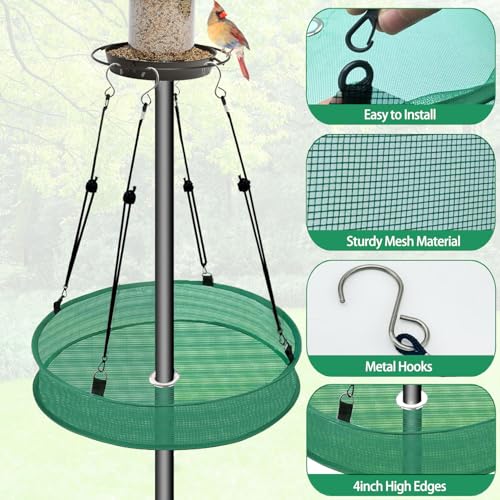 Bird Seed Catcher Tray for Hanging Bird Feeder Platform, 20 inches Birdseed Hoop for Hummingbird Feeders Bee Feeder Outdoor Garden Hanging Tray(1PC-) - color: 1PC-