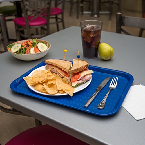 Carlisle FoodService Products CT121614 Café Standard Cafeteria / Fast Food Tray, 12" x 16", Blue - color: Blue