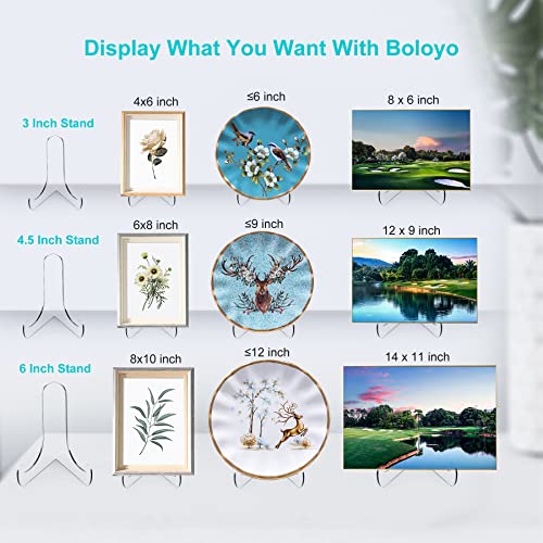 Boloyo 60-Degree Angle Acrylic Plate Display Stand , 6 Inch 5PC Clear Acrylic Display Holder Easel Base for Home Office Kitchen School Art Display - color: 60-Degree Angle, size: 6 inch(5PC)
