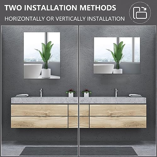 16 x 12'' Glass Wall Mirror Tile Self Adhesive Frameless High Clear Mirror Sheet Wall Decor for Bedroom, Living Room, Bathroom, Home Gym, Hallway, Door etc (1pcs) - size: 16" x 12" (1Pcs)