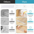 Vtopmart 12 Pack Drawer Dividers for Clothes, 4" High 10.2"-16.5" Adjustable Expandable Dresser Drawer Organizer, Clear Plastic Separators for Dresser, Baby Clothing, Underwear, Cosmetic, Toiletries - size: 4" H,10.2-16.5" L