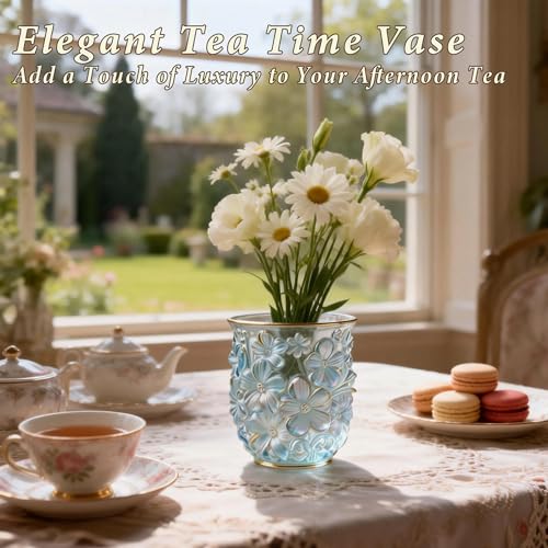 1 Pc Floral Relief Resin Silicone Planter Mold 3D Daisy Flower Concrete Mold for Casting DIY Succulent Pots Vase Home Decor Crafts Candle Holder Handmade Storage Rings Jewelry Storage Box - color: Daisy Resin Mold
