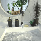 2 Packs Silicone Bathroom Vanity Tray Large 11.8" ＆ Large 11.8" Set - Rectangle Shatterproof Flexible Bathroom Tray for Soap Dispenser, Tissues, Candles, Towel, Plant, Perfume Key - color: White 11.8" & 11.8"