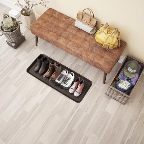 Matace 1 Pack Rubber Large Boot Tray for Entryway,Long Shoe Tray,Slim Boot Mat for Indoor and Outdoor Use, 16x40 in (Pack of 1) - size: 40" x 16" x 1.2"