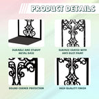 Peacoblue Metal Bookends for Shelves, Modern Decorative Heavy Duty Study Book Support Stoppers for Office, Desk, Shelf, Room 5.3"x4.3"x6.7" Cast Iron Simple Tall Bookends, 1 Pair (Cross) - style: Cross