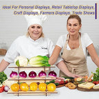 Flenpptly Retail Display Shelves Display Stand Retail Table Wooden 3 Tiers Display Rack Portable Shelf Rack for Retail Counter Top Craft Shows Farmers Market Tradeshows (2 Corner+1 Straight)