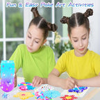 FJBICODA Poke Art Flower Bouquet Craft Kit - Arts and Crafts for Girls Ages 5-12 - Make Your Own Bouquet with 8 Flowers 2 Butterflies & 1 Vase - DIY Activities Gifts for 5 6 7 8 9 10+ Year Old Kids
