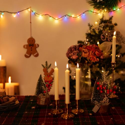 Candlestick Holders Taper Candle Holders, Gold Vintage Candle Holder for Pillar Candles Table Centerpiece, Wedding Reception, Festive Christmas Mantel Decoration or Home Decor, Set of 8 - color: Gold, size: 8PCS