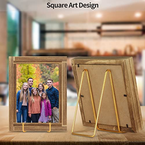 IBosins 5 Pack 6 Inch Plate Holder Display Stands, Metal Gold Frame Stand for Picture, Book, Photo Easel, Creation, Collectibles - color: Gold, size: 6 Inch