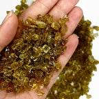 2lb Curshed Brown Glass Chips for Crafts Art Resin - color: Brown