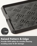 tchdio 2 Pack Rubber Boot Set, Non Slip Shoe Tray for Entryway, Multipurpose Boot Mat Tray, Durable Entryway Mud Mat for Front Door, 16x27.5 Inches - size: 16"x27.5" 2pc