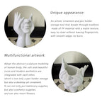 Abstract Human Body Art Face-Holding Sculpture | Home Decor/Makeup Brush Organizer + Office Desk Pen Holder | Multi-Use Gift for Family, Coworkers & Loved Ones