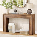 Rresyet 55 Inch Long Console Table, Sofa Table Behind Sofa, Wooden Entryway Table, Farmhouse Entryway Table for Entry, Hallway, Living Room (Wood) - color: Wood
